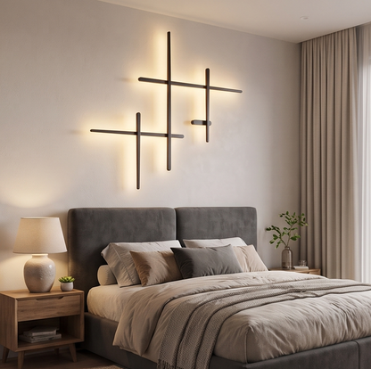 Minimalist Black or White LED Wall Light for Living Room – Néoléa