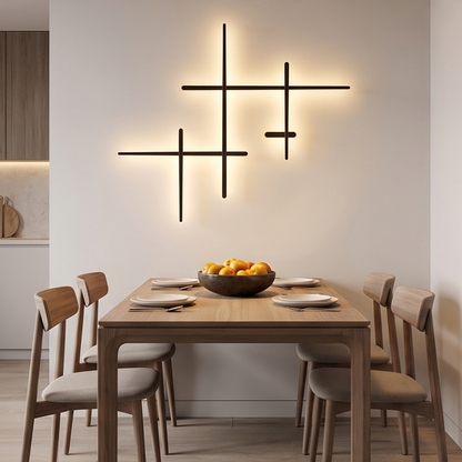 Minimalist Black or White LED Wall Light for Living Room – Néoléa