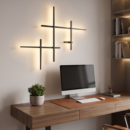 Minimalist Black or White LED Wall Light for Living Room – Néoléa