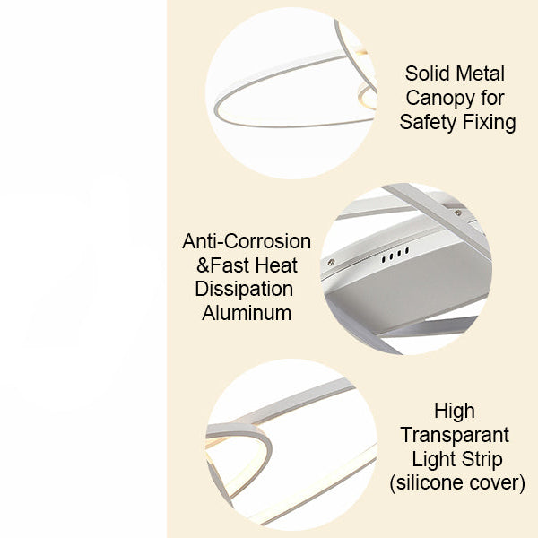 Plafonnier moderne en aluminium pour salon – Alumode