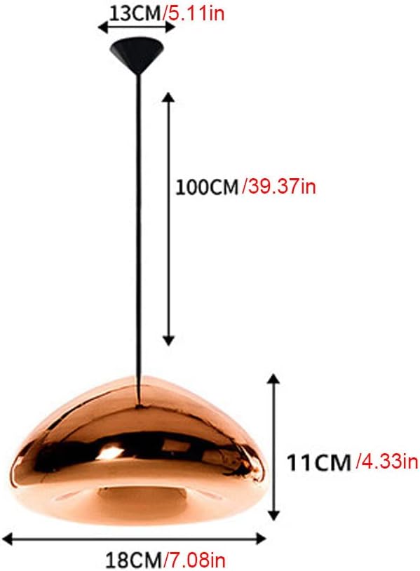 Suspension moderne dorée Aurovia avec abat-jour hémisphérique en aluminium finition miroir - vue 13