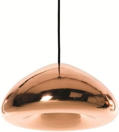 Aurovia Modern Gold Pendant with Hemispherical Mirrored Aluminum Shade - View 14