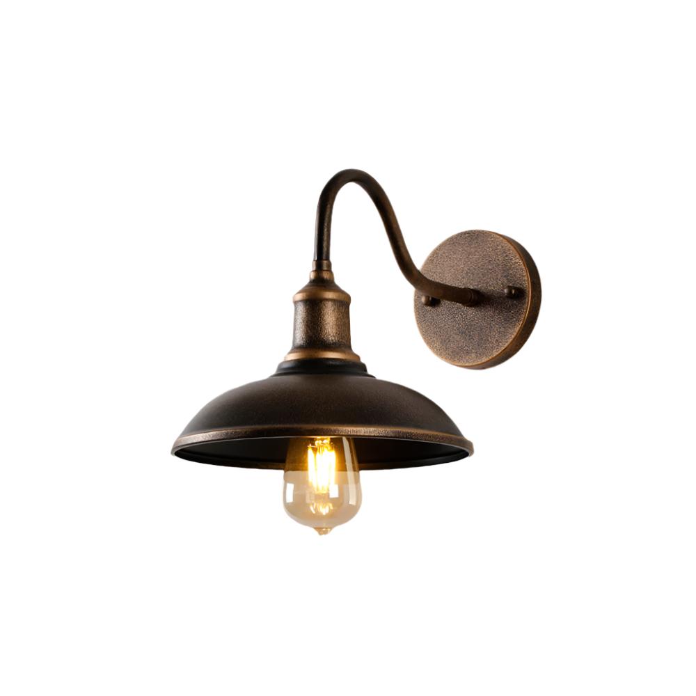 Rustieke wandlamp in antiek messing voor buiten – Aurélice