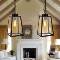 Suspension en fer forgé et verre noir pour salle à manger – Noircelest