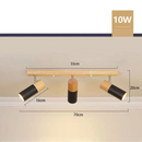 Light Wood Surface Ceiling Light with Directional Spot – Velmira