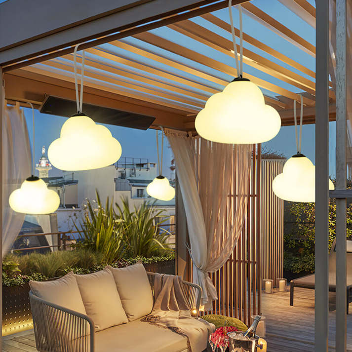 LED-hanglamp in metaal en acrylaat voor tuin – Célorion