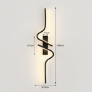 Spiraalwandlamp van zwart aluminium – Sinuo