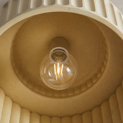 Minimalistische Deckenleuchte Creme für Schlafzimmer – Crealuxa