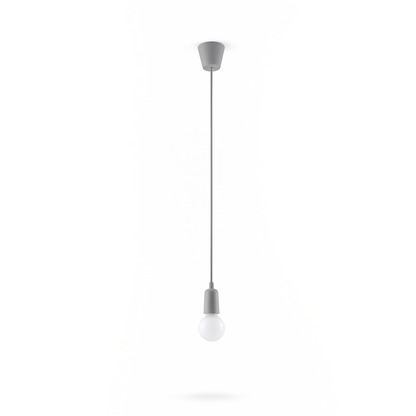 Minimalist grey pendant light for living room – Eryndra