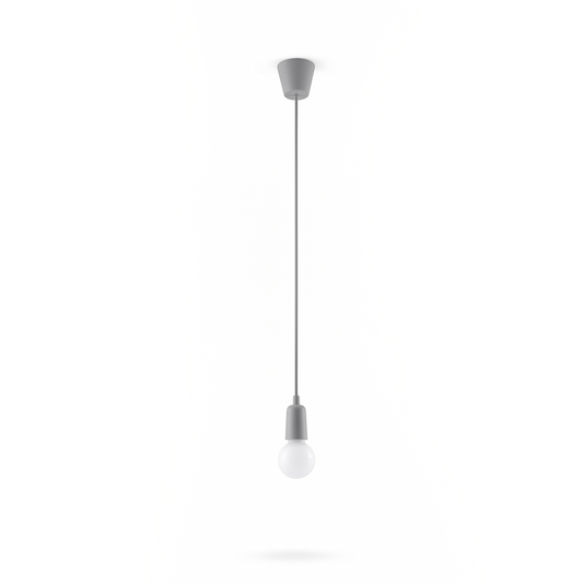 Minimalistische grijze hanglamp voor woonkamer – Eryndra
