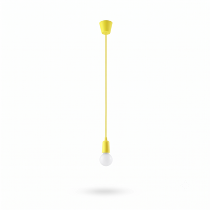 Minimalist yellow PVC pendant light for living room – Solarys