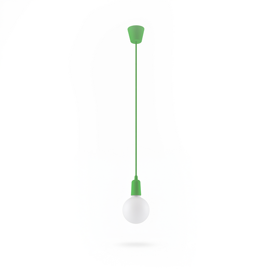 Minimalistische groene hanglamp van PVC – Ardelio