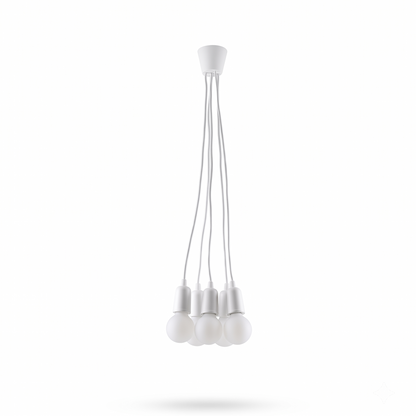 Minimalist white 5-light pendant – Arvenio