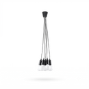 Minimalist black pendant light with 5 bulbs – Norezio