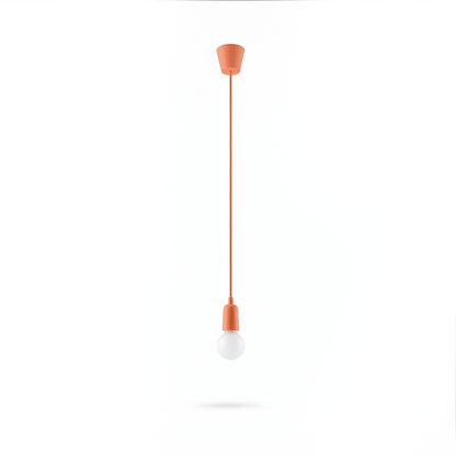 Minimalist orange pendant light for living room – Solenya