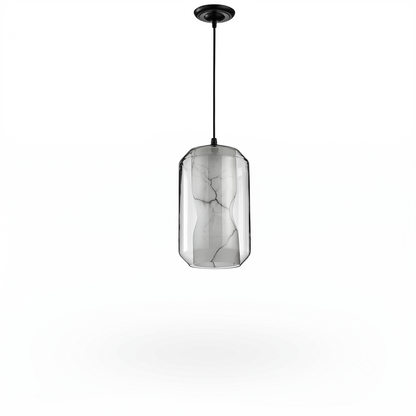Scandinavian Pendant Lamp with Handmade Glass Lampshade – Nordic Verse Art