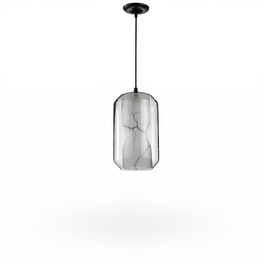Scandinavian Pendant Lamp with Handmade Glass Lampshade – Nordic Verse Art