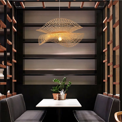 Geweven Bamboe Hanglamp in Bohemien Stijl – Savanara