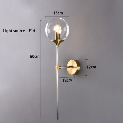 Adjustable Globe Wall Light in Refined Glass – Auréa