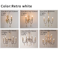 Lustre en bois blanc vintage pour salon – Elarisia