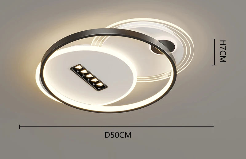 Plafonnier Moderne Courbes Fluides & Intensité Réglable – Soléna