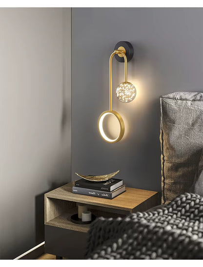 Slender Wall Light Gold Finish Natural Style – Veridia