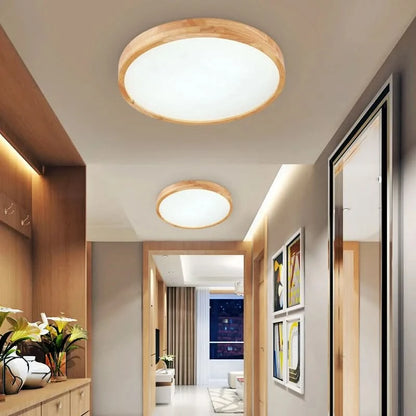 Moderne Plafondlamp Natuurlijk Hout Homogene Verlichting – Boscato