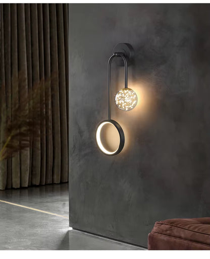 Slender Wall Light Gold Finish Natural Style – Veridia