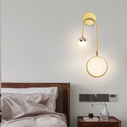 Slender Wall Light Gold Finish Natural Style – Veridia