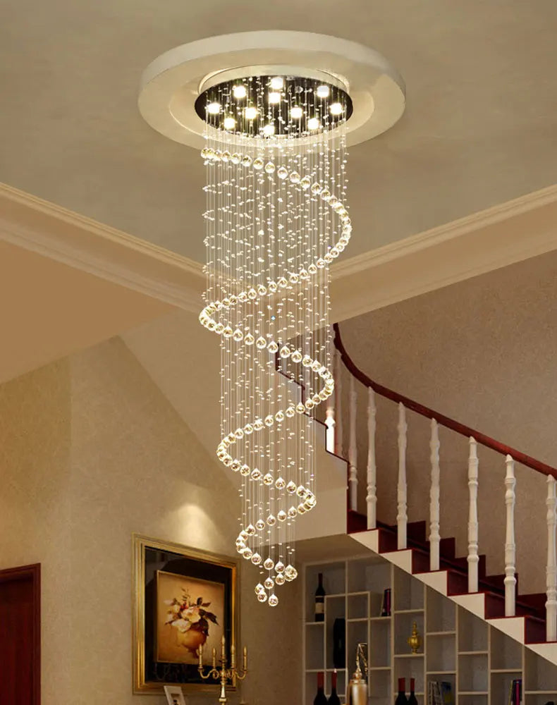 Plafondlamp Prestige Verguld Metaal en Kristallen – Éclat de Mer