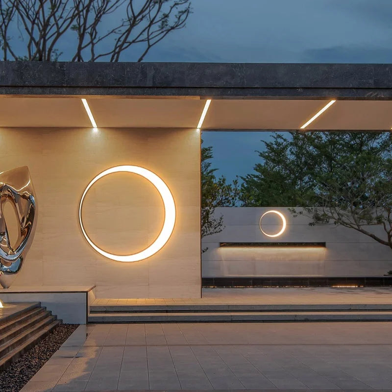 Moderne roestvrijstalen wandlamp voor buiten – Caelux