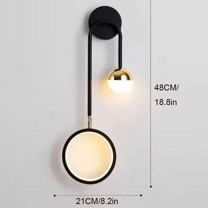 Slender Wall Light Gold Finish Natural Style – Veridia