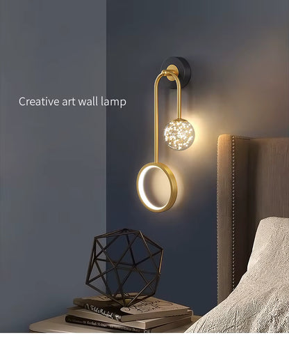 Slender Wall Light Gold Finish Natural Style – Veridia