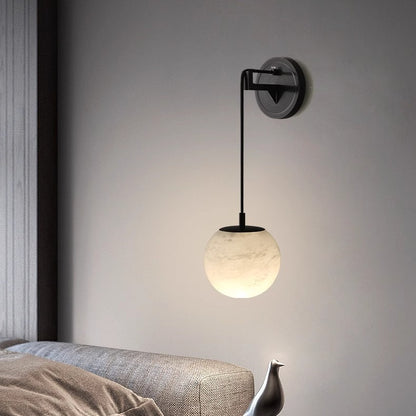 Wandleuchte aus Marmor und Kupfer für Schlafzimmer – Marbrelia