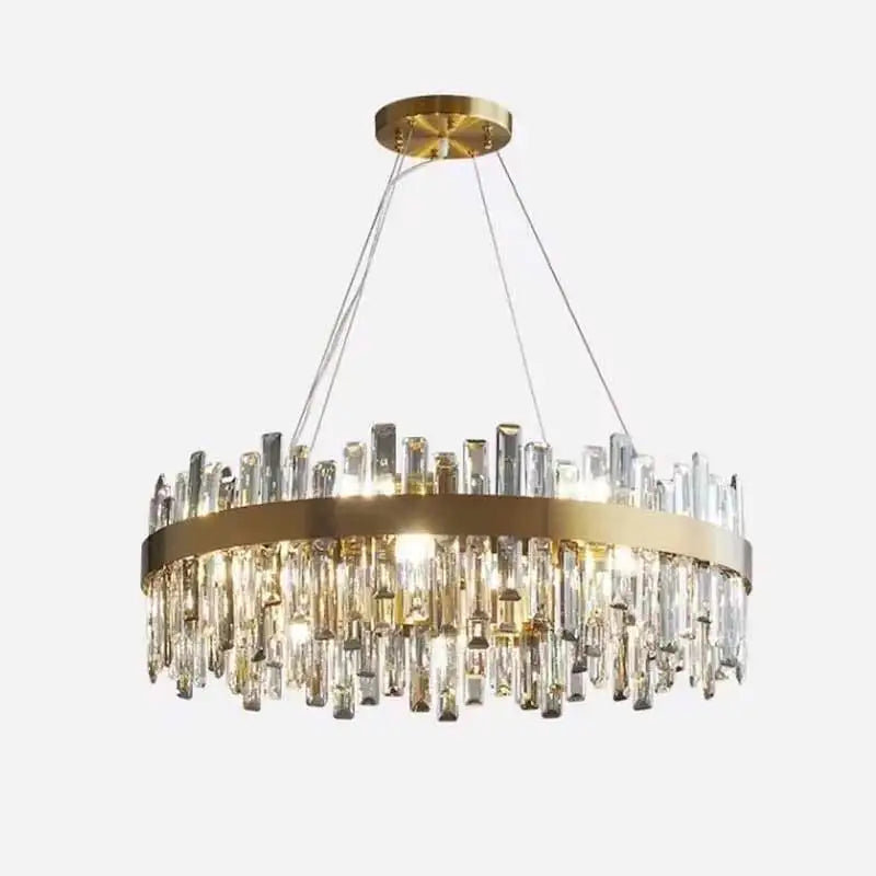 Ronde Lustre Goud Kristal Hoge Glans Koninklijk Design – Vella