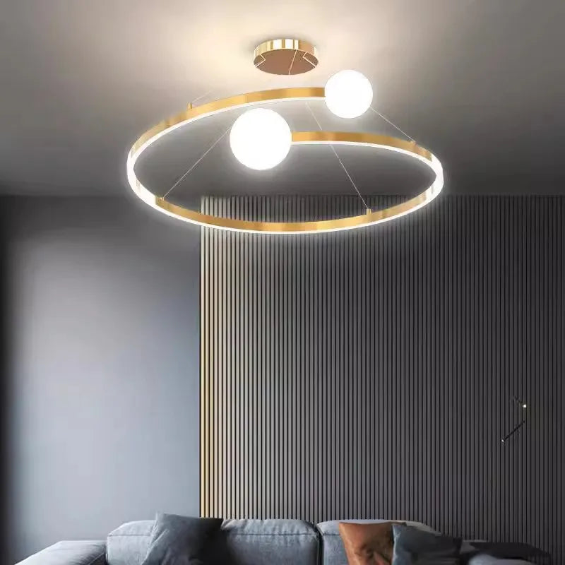 Lustre Doré Design Minimaliste & Luxe Contemporain – Zenya