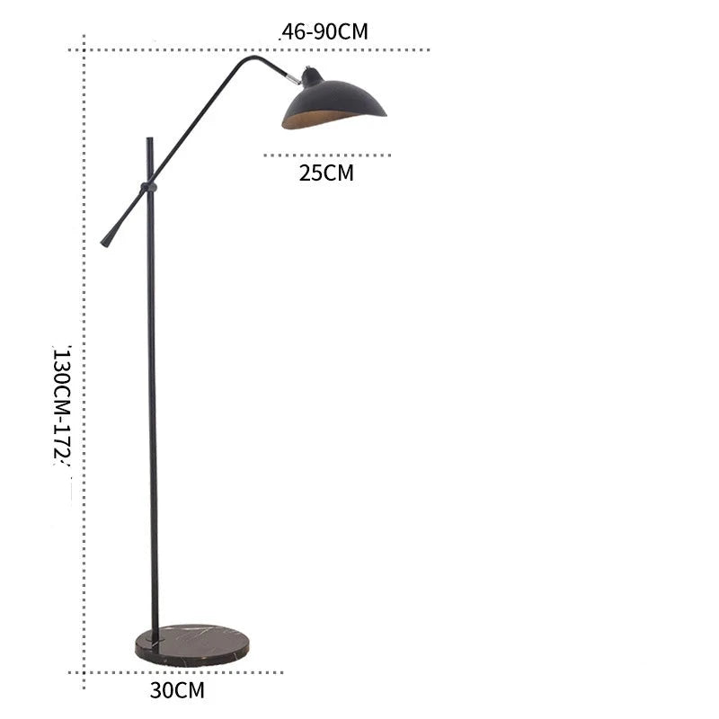 Lampe sur pied en métal doré et marbre pour salon – Aurélise