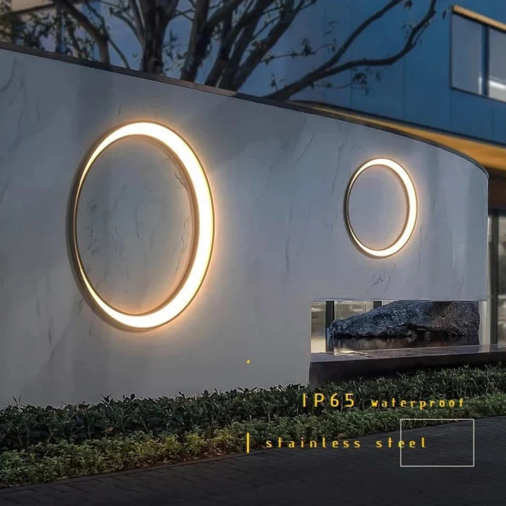Moderne roestvrijstalen wandlamp voor buiten – Caelux