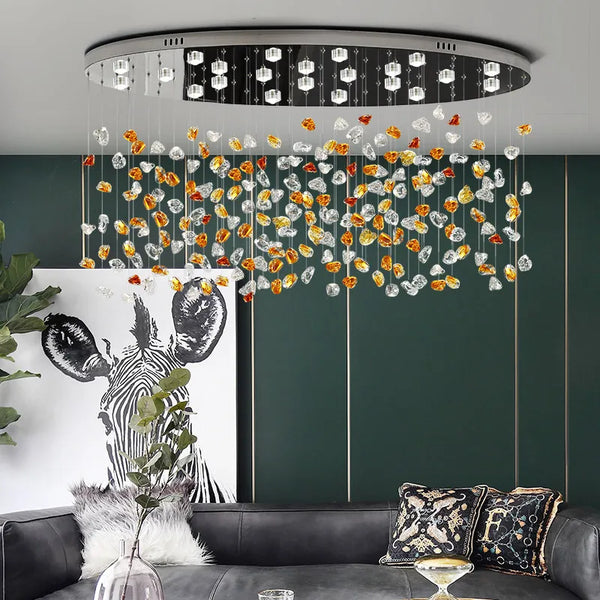 Lustre Cristal Moderne pour Salon – Cristallisea
