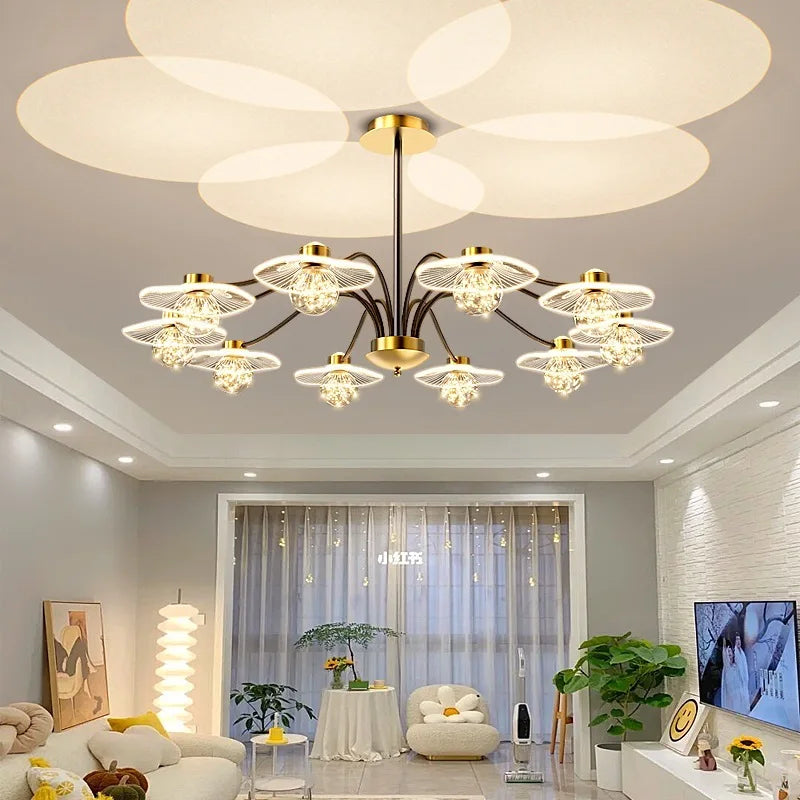 Plafonnier Lueur d’Or vue ambiance | Luxarmonie