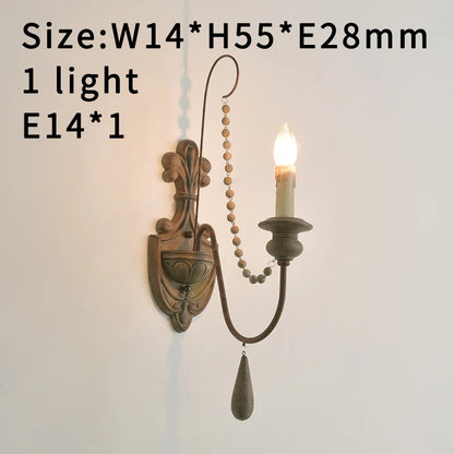 Vintage wit houten kroonluchter voor woonkamer – Elarisia