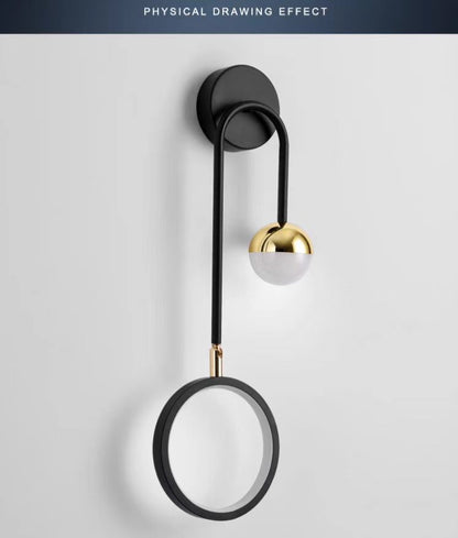 Slender Wall Light Gold Finish Natural Style – Veridia