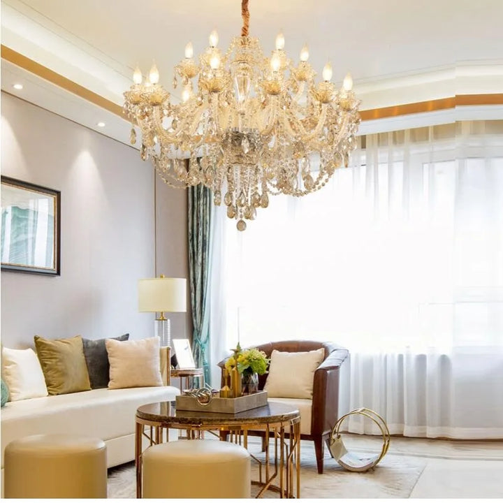 Lustre en Cristal K9 pour Salon – Cristarôme