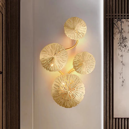 Wandlamp Verfijnd Bladervorm Goudkleurig – Mirage