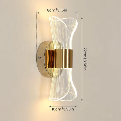 Gold Metal LED Wall Light – Diceptia