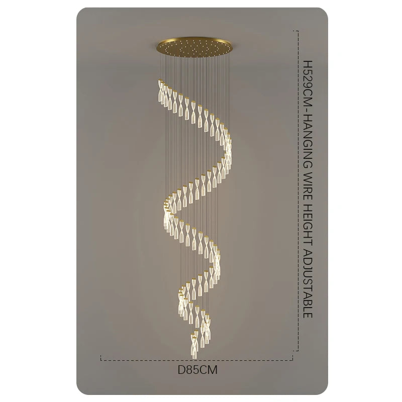 Hanglamp Gouden Metalenstructuur en Geslepen Kristallen – Vanta