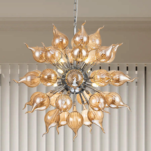 Lustre en verre soufflé marron style Sputnik – Orbistar