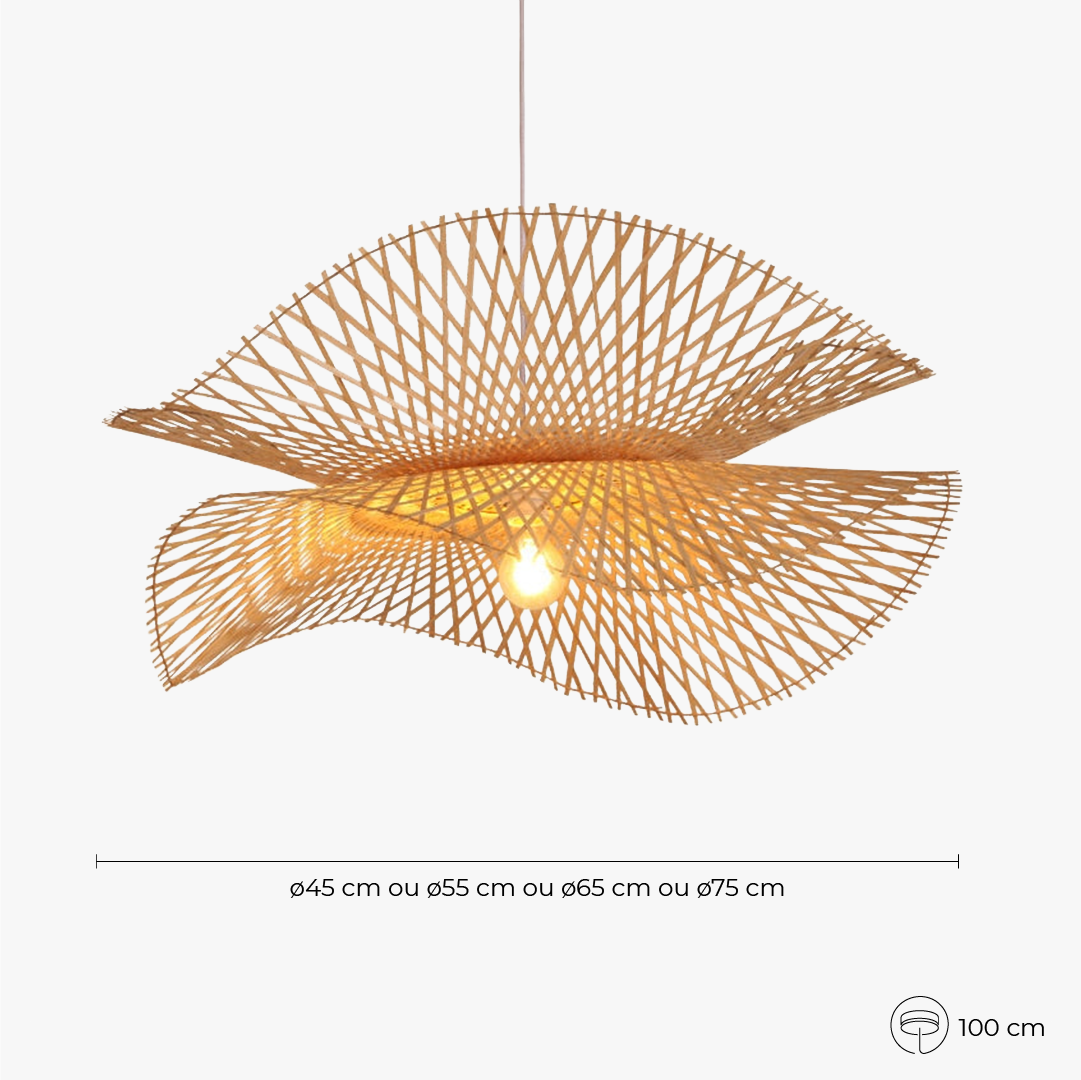 Suspension en bambou tressé style bohème – Savanara