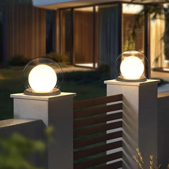 Lampe d'extérieur design en acier inoxydable noir – Novalume