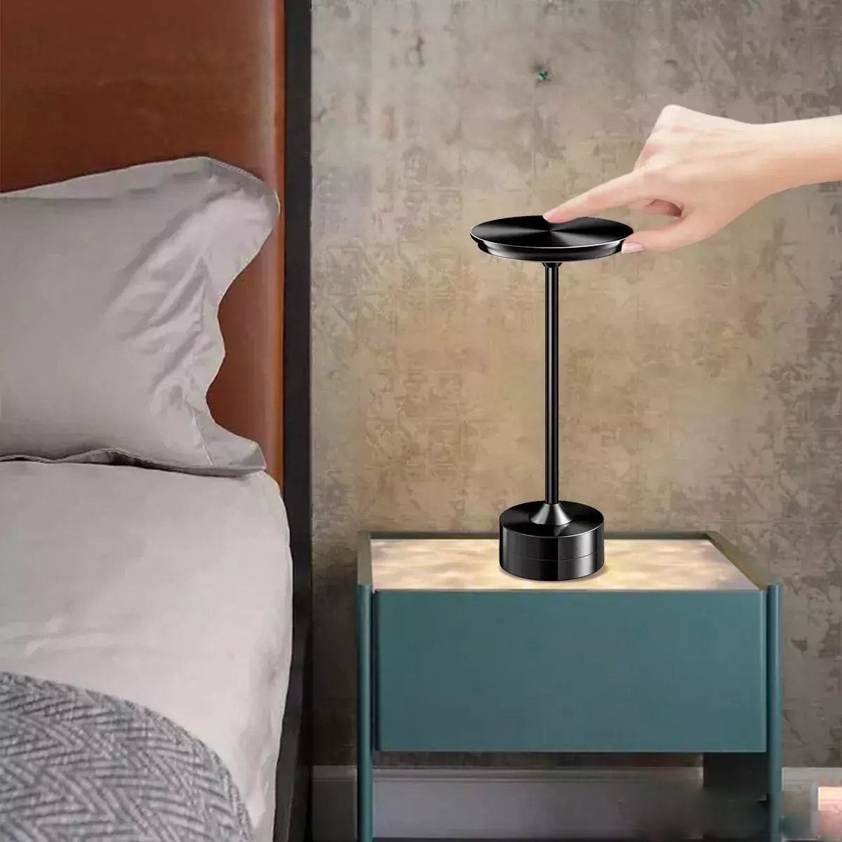 Lampe sans fil Métallico avec capteur tactile réglable au design moderne minimaliste - vue 7
